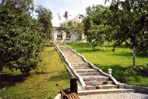 Morren, Kreis Heiligenbeil Morren (Красноармейское), Ehemaliges Gutshaus während des Umbaus zum Jagdhaus - Westfront 