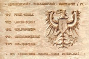 Königsberg (Pr.), Stadtkreis Königsberg Königsberg (Pr.), Gedenktafel des Löbenichtschen Realgymnasiums 