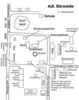 Adlig Bärwalde, Kreis Labiau Adlig Bärwalde, Dorfskizze Adlig Bärwalde, Gutshaus