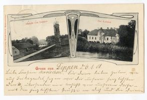 Deppen, Kreis Heilsberg Deppen, Ansicht von Deppen und Gut Kalisten 