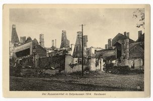 Gerdauen, Stadt und Bahnstation, Kreis Gerdauen Gerdauen, Zerstörungen II Гердауэн, разрушения, II