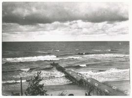 Rauschen Kr. Samland, Kreis Samland Rauschen Kr. Samland, Am Seesteg bei Sturm III Rauschen, Strand