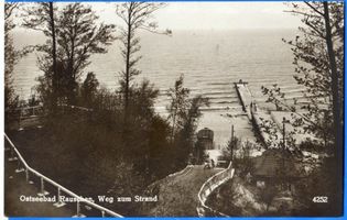 Rauschen Kr. Samland, Kreis Samland Rauschen Kr. Samland, Weg zum Strand Rauschen, Strand