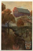 Soldau, Kreis Neidenburg Soldau, Ordensschloss und Mühlenkanal 