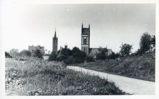 Mehlsack, Stadt, Kreis Braunsberg Mehlsack, Evangelische und Katholische Kirche Mehlsack, Markt