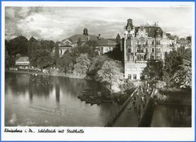 Königsberg (Pr.), Stadtkreis Königsberg Königsberg (Pr.), Schloßteich mit Stadthalle X Königsberg, Schloßteich