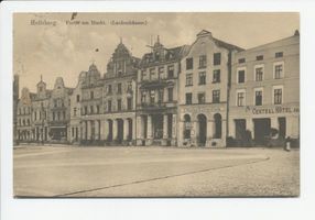 Heilsberg Kr. Heilsberg, Stadt, Kreis Heilsberg Heilsberg Kr. Heilsberg, Partie am Markt, Laubenhäuser 