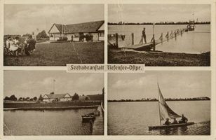 Tiefensee Kr. Heiligenbeil, Ort mit Gut und Ziegelei, Kreis Heiligenbeil Tiefensee Kr. Heiligenbeil, Seebadeanstalt 