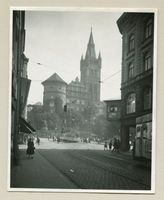 Königsberg (Pr.), Stadtkreis Königsberg Kantstraße (fr. Prinzessinstraße) Königsberg (Pr.), Blick von der Kantstraße über den Kaiser-Wilhelm-Platz auf das Schloß Königsberg, Schloß