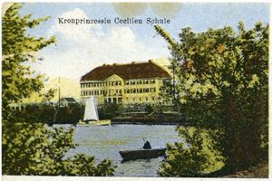Metgethen, Ort und Bahnstation, Stadtkreis Königsberg Franz-Seltke-Weg Metgethen, Kronprinzessin-Cecilie-Schule, Landfrauenschule III Metgethen, Cecilienschule, Landfrauenschule
