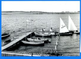 Treuburg, Kreis Treuburg Treuburg, Der Seglerhafen (vom Bootshaus gesehen) 