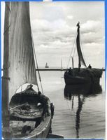 Rossitten Kr. Samland, Kreis Samland Rossitten Kr. Samland, Heuernte mit dem Boot 