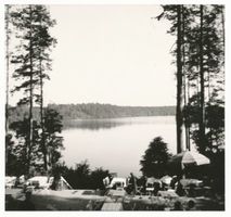 Niedersee, Kreis Sensburg Rudczanny, Blick vom Kurhaus auf den Niedersee III Masuren, Niedersee