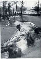 Zinten, Kreis Heiligenbeil Zinten, Stradickfluss (Winteraufnahme) 