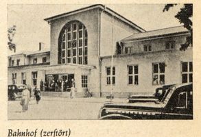 Gumbinnen, Stadt, Kreis Gumbinnen Gumbinnen, Bahnhof, (später zerstört) 