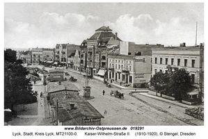 Lyck, Stadt, Kreis Lyck Straße der SA (fr. Kaiser-Wilhelm-Straße)
