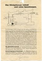 Königsberg (Pr.), Stadtkreis Königsberg Königsberg (Pr.), Schloß, Grundriss und Beschreibung Seite 1 Königsberg, Schloß