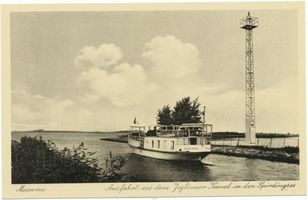  Spirdingsee, die  Johannisburg , Ausfahrt aus dem Jeglinner Kanal озеро Спирдинг, «Йоханнисбург», выход из Еглинского канала