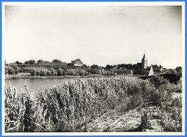 Brandenburg (Frisches Haff), Kreis Heiligenbeil Brandenburg, Teilansicht mit Kirche 
