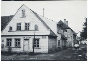 Memel, Stadt, Stadtkreis Memel Hohestraße Memel, Hohestraße, Älteste Post, Blick in die Baderstraße Мемель, Хоэштрассе, старейшая почта, вид на Бадерштрассе