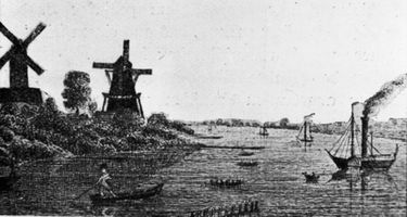 Tilsit, Stadt, Stadtkreis Tilsit Tilsit, Mühleninsel um 1840 (Zeichnung) Tilsit, Aus der Geschichte der Stadt