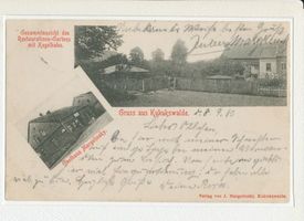 Kukukswalde, Kreis Ortelsburg Kukukswalde, Gasthaus Margolinsky - 2 Ansichten 