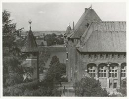 Marienburg, Westpr., Kreis Marienburg Marienburg i. Westpr., Blick vom Schloß auf die Nogat Richtung Südost Marienburg, Schloß