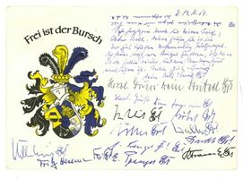 Königsberg (Pr.), Stadtkreis Königsberg Königsberg (Pr.), Karte der Burschenschaft Gothia Königsberg zu Göttingen Кёнигсберг (Пр.), открытка братства «Готия» Кёнигсберг в Гёттингене