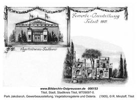 Tilsit, Stadt, Stadtkreis Tilsit   Tilsit, Park Jakobsruh, Gewerbeausstellung 1905