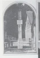 Metgethen, Ort und Bahnstation, Stadtkreis Königsberg Metgethen,Die  Vierbrüdersäule Metgethen, Vierbrüdersäule und Vierbrüderkrug