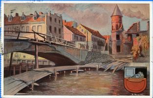 Johannisburg, Kreis Johannisburg Johannisburg, Die zerstörte Pießekbrücke Йоханнисбург, разрушенный мост через Писсек