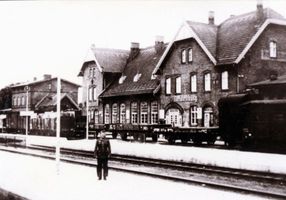 Neidenburg, Stadt, Kreis Neidenburg Neidenburg, Bahnhof Найденбург, вокзал