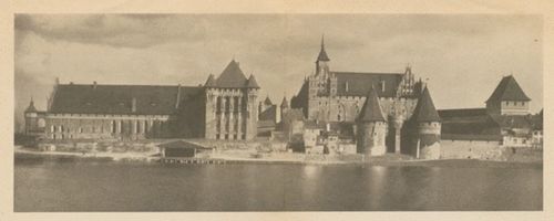 Marienburg, Westpr., Kreis Marienburg Marienburg i. Westpr., Hoch- und Mittelschloß von der Nogatseite Marienburg, Schloß