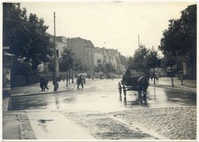 Lötzen, Stadt, Kreis Lötzen Lycker Straße Lötzen, Lycker Straße im Regen 