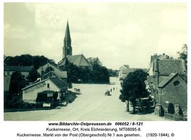 Kuckerneese, Ort, Kreis Elchniederung Am Markt  Kuckerneese, Ev. Kirche, kirchl. Einrichtungen und kirchl. Leben, Friedhöfe