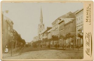 Memel, Stadt, Stadtkreis Memel Marktstraße Memel, Marktstraße mit Johanniskirche VII 