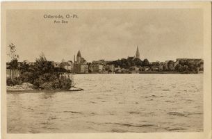 Osterode (Ostpr.), Kreis Osterode Osterode (Ostpr.), Blick auf die Stadt über den Drewenzsee VIII Osterode, Stadtmotive