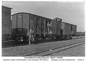 Gerdauen, Stadt und Bahnstation, Kreis Gerdauen  