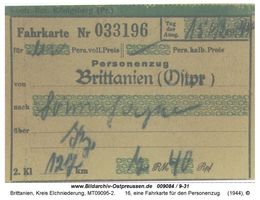 Brittanien, Kreis Elchniederung 