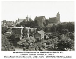 Allenstein, Stadtkreis Allenstein  Allenstein, Schloß