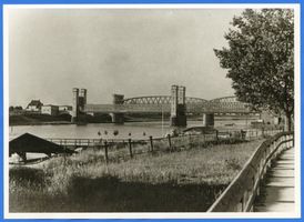Marienburg, Westpr., Kreis Marienburg Marienburg i. Westpr., Eisenbahnbrücke über die Nogat 