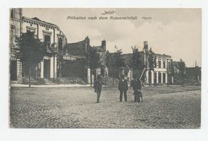 Schloßberg, Kreisstadt, Kreis Schloßberg Pillkallen Kr. Schlossberg, Markt nach dem Russeneinfall 