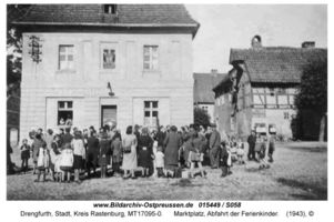 Drengfurth, Stadt, Kreis Rastenburg Marktplatz