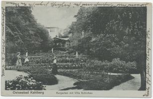 Kahlberg-Liep, Ort, Kreis Elbing Kahlberg, Kurgarten mit Villa Schichau 