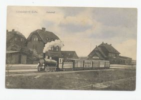 Landsberg, Stadt, Kreis Preußisch Eylau Landsberg i. Ostpr., Bahnhof 