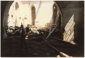 Rudau Kr. Samland, Kirchdorf, Kreis Samland Rudau Kr. Samland, Kirchdorf, Kirchenruine 1991 IV Рудау, р-н Самбия, церковная деревня, руины церкви 1991, IV