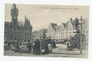 Elbing, Stadt, Stadtkreis Elbing Elbing, Kaiser- Wilhelm- Platz und -Denkmal, Rathaus Elbing, Rathaus
