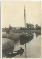Sorgenort, Kreis Marienburg Sorgenort, Die Sorge nach Drausensee, Heuernte Зоргенорт, река Сорге у озера Драузензее, сенокос