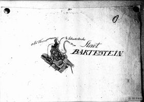 Bartenstein, Kreis Bartenstein Bartenstein, Zeichnung: Stadtplan 