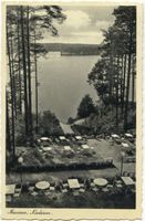 Niedersee, Kreis Sensburg Niedersee, Kurhaus Rudczanny, Blick von der Terrasse V 